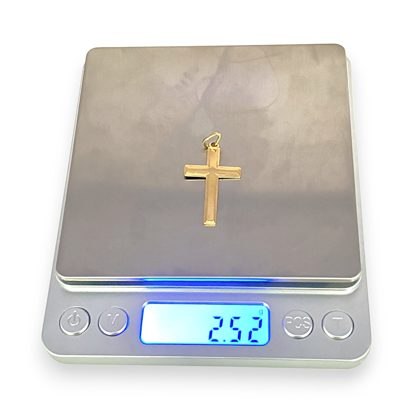 GOLD DEAL | 9ct Gold Flat Cross Bevel Edge Pendant