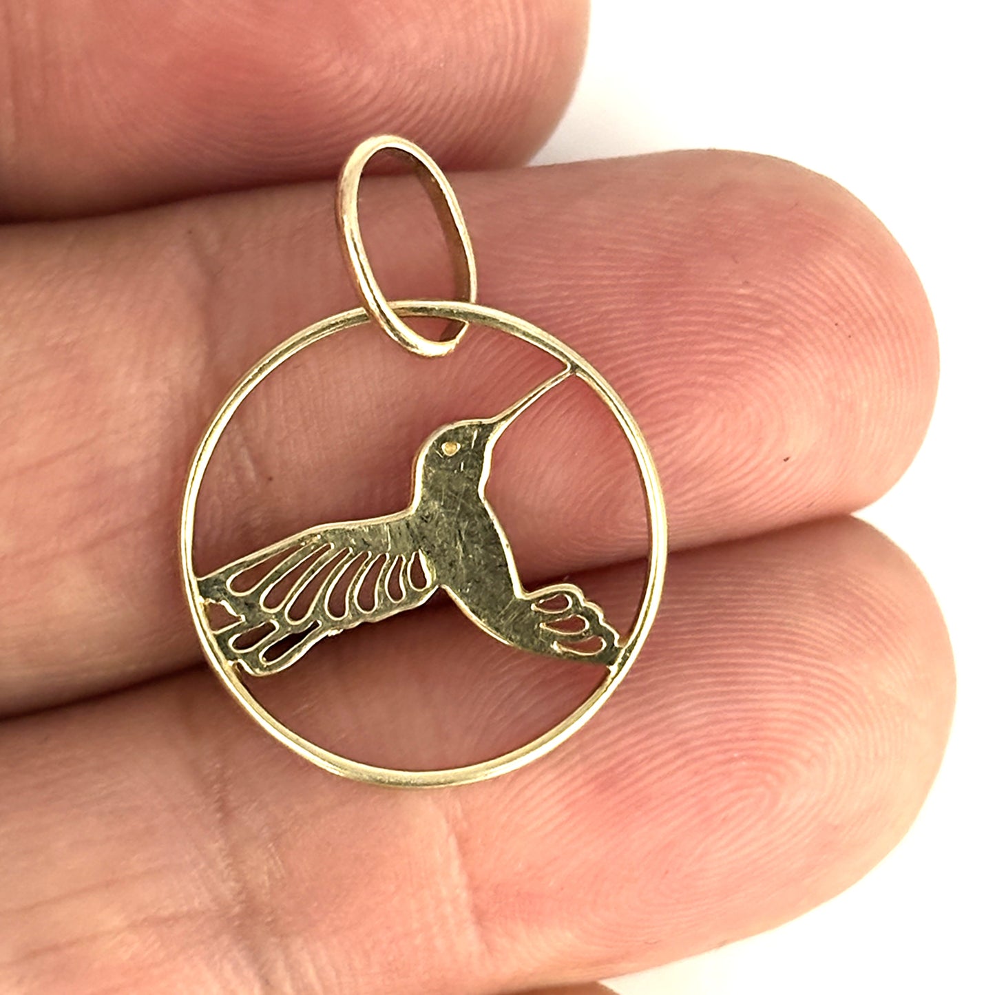 GOLD DEAL | 9ct (9K) Gold Whispering Hummingbird Pendant
