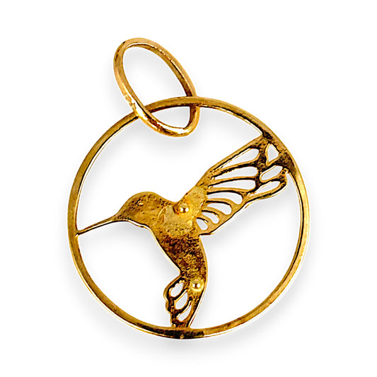 GOLD DEAL | 9ct (9K) Gold Whispering Hummingbird Pendant