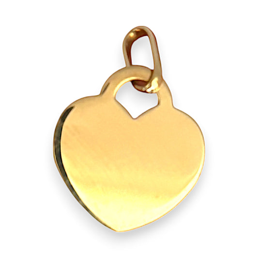 GOLD DEAL | 9K Gold Smooth-Faced Heart Pendant