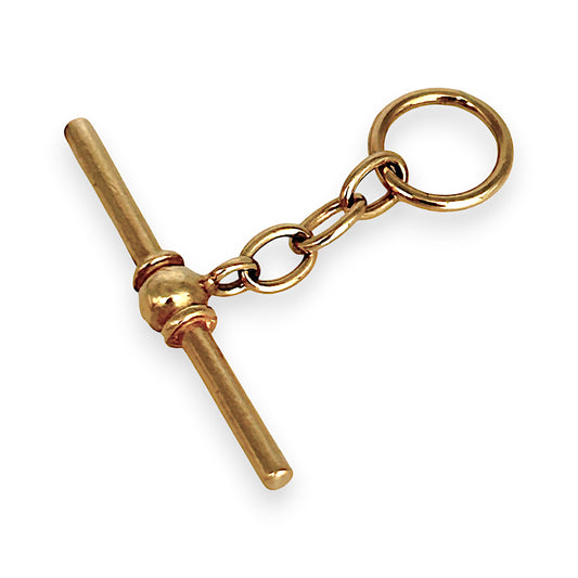 GOLD DEAL | 9ct (9K) Gold Oval Chain T Bar Pendant