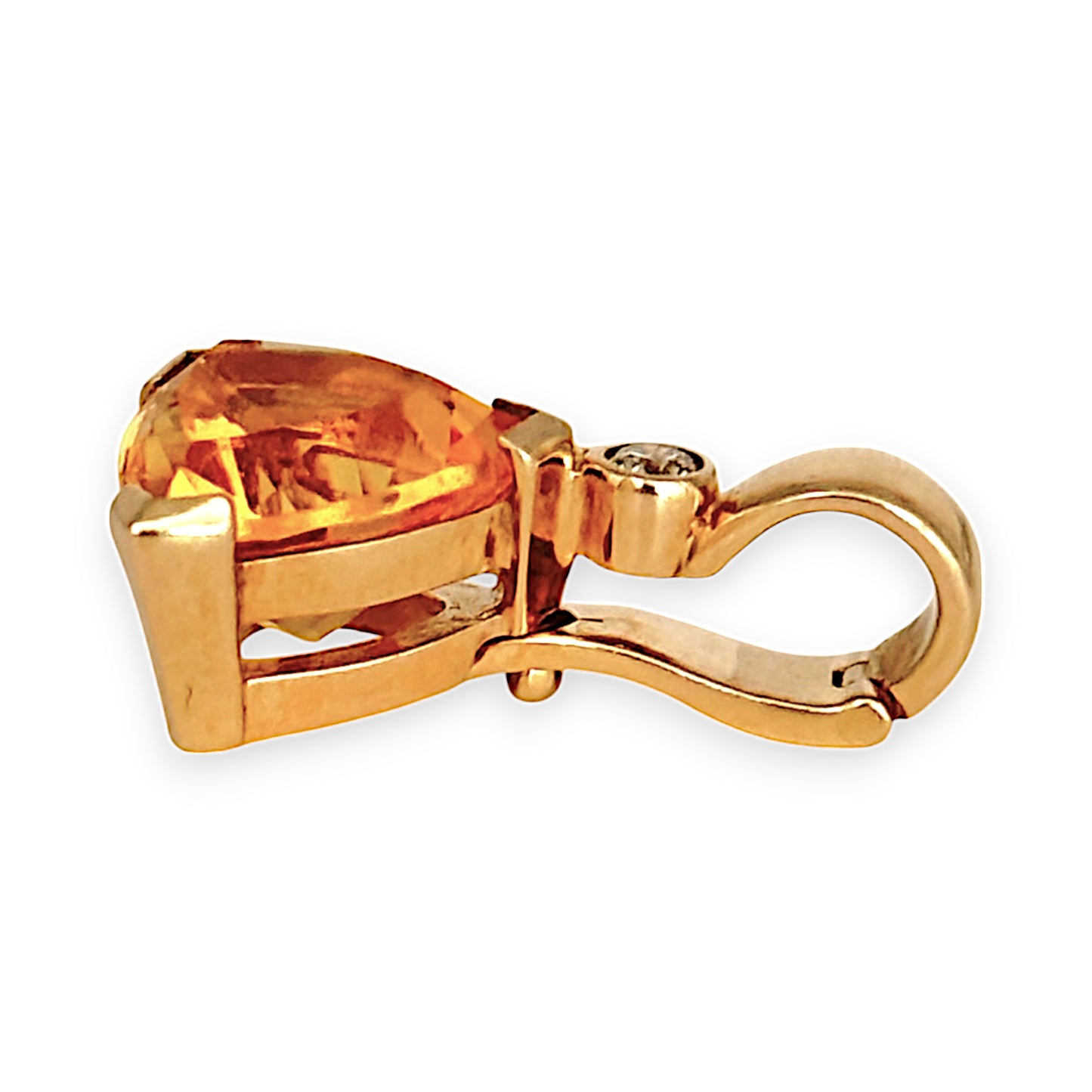 GOLD DEAL | 9ct (9K) Gold Luminous Sapphire & Moissanite Pendant Refurbished