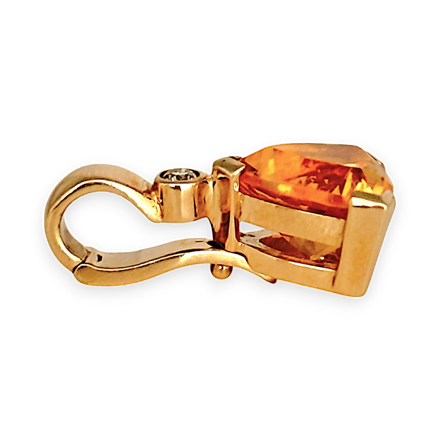 GOLD DEAL | 9ct (9K) Gold Luminous Sapphire & Moissanite Pendant Refurbished