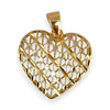 GOLD DEAL | 9ct Y/W Gold Two-Tone Net Heart Pendant