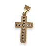 GOLD DEAL | 9ct Gold Cross Pendant Square Soft Edge with Diamonds