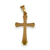 9ct Gold Cross Soft Round Edge Pendant. R # 980