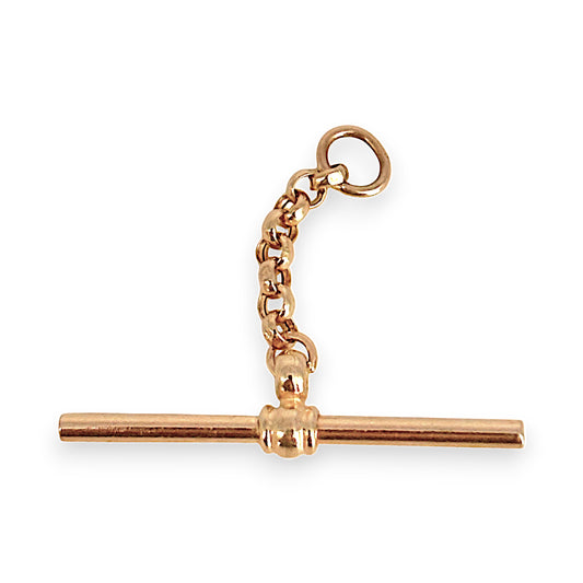 GOLD DEAL | 9K Gold Lustrous T Bar Belcher Link Pendant