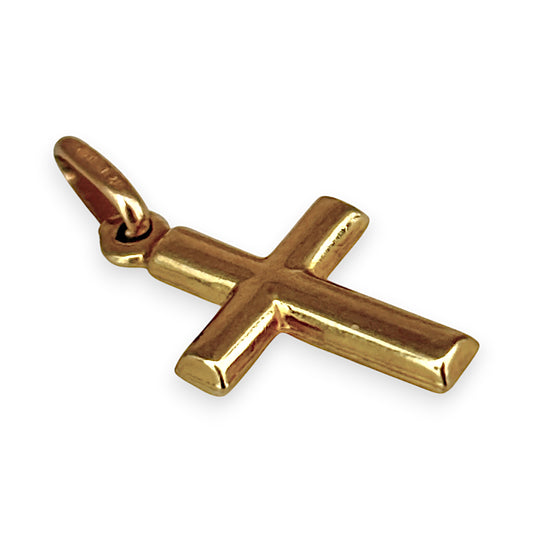 9ct Gold Cross Spherical Small Pendant. R # 983