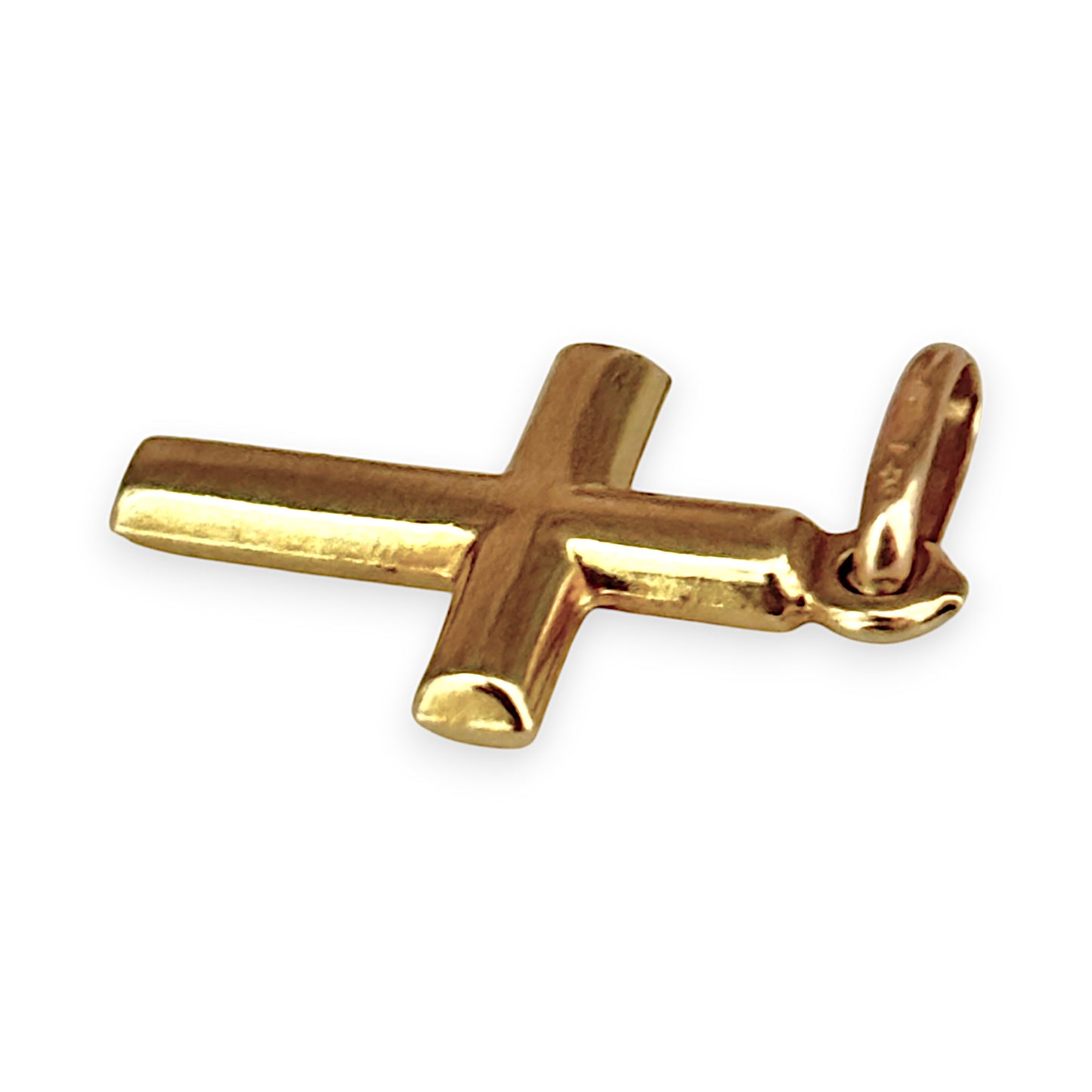 9ct Gold Cross Spherical Small Pendant. R # 983