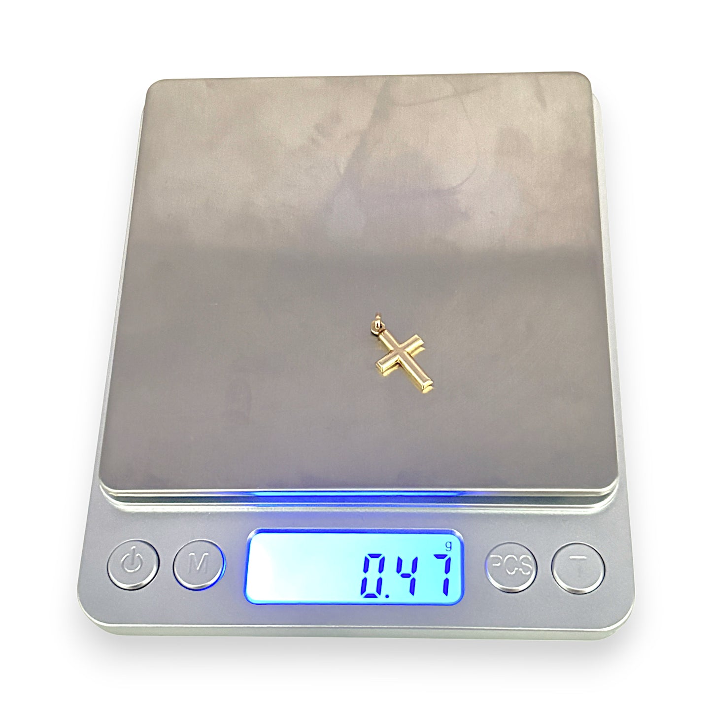 9ct Gold Cross Spherical Small Pendant. R # 983