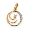 GOLD DEAL | 14ct (14K) Gold Sculptural Graceful Diamond Pendant, As New