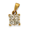 GOLD DEAL | 9K Gold MHJ Dazzling Floral Centerpiece Diamond Pendant