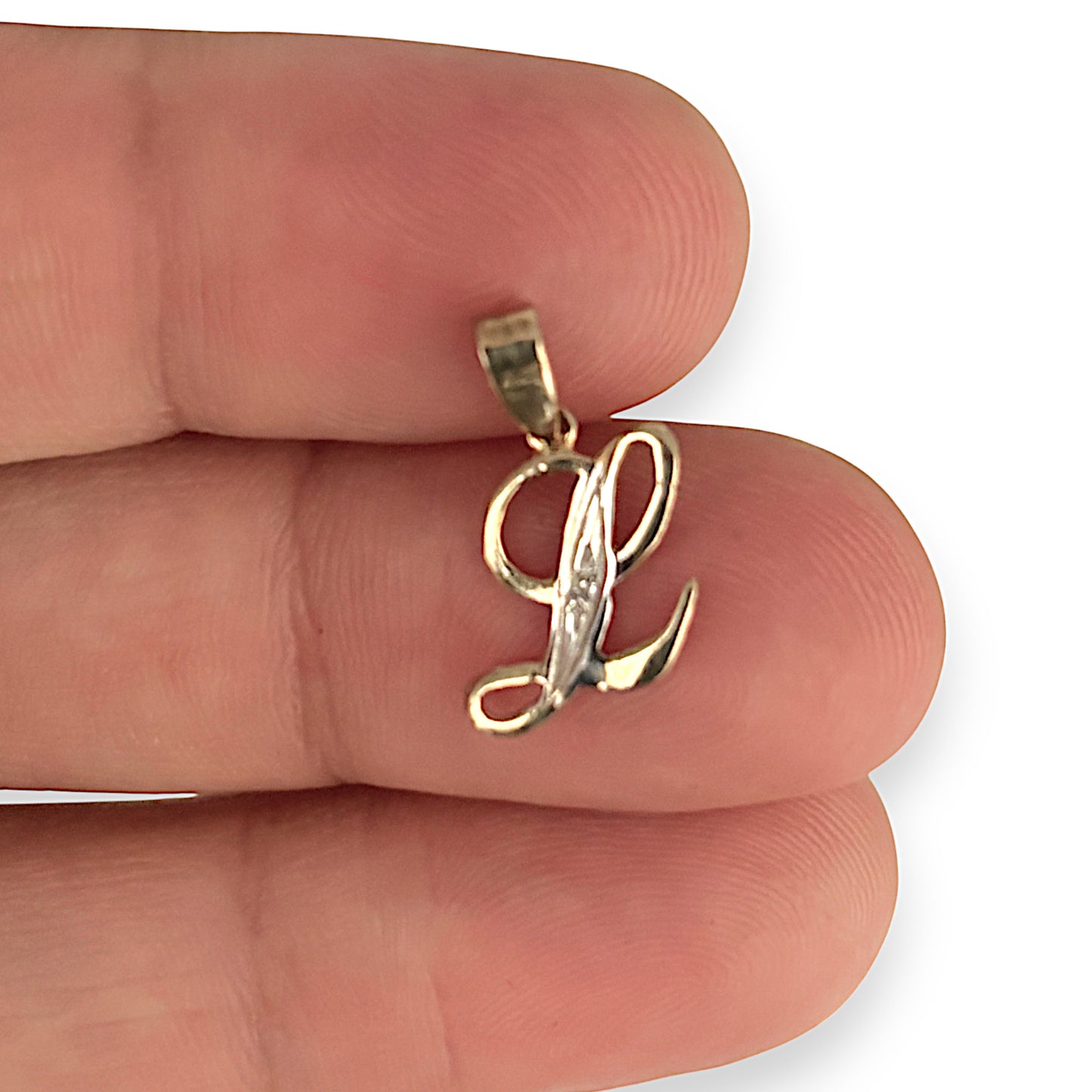 GOLD DEAL | 9K Gold Lovely L Pendant, As New