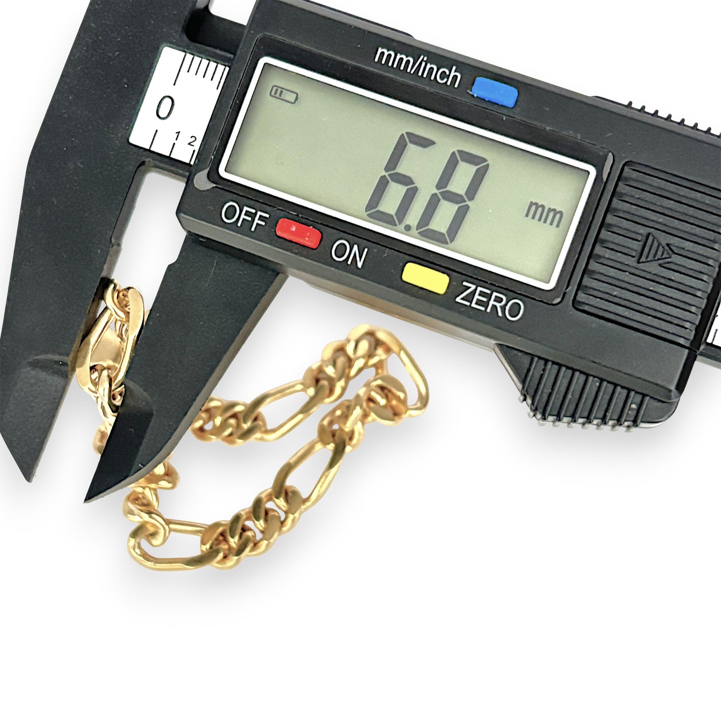 GOLD DEAL | FLASH SALE 9ct (9K) Gold Refurbished 6.8mm Figaro Link Bracelet Length 22cm