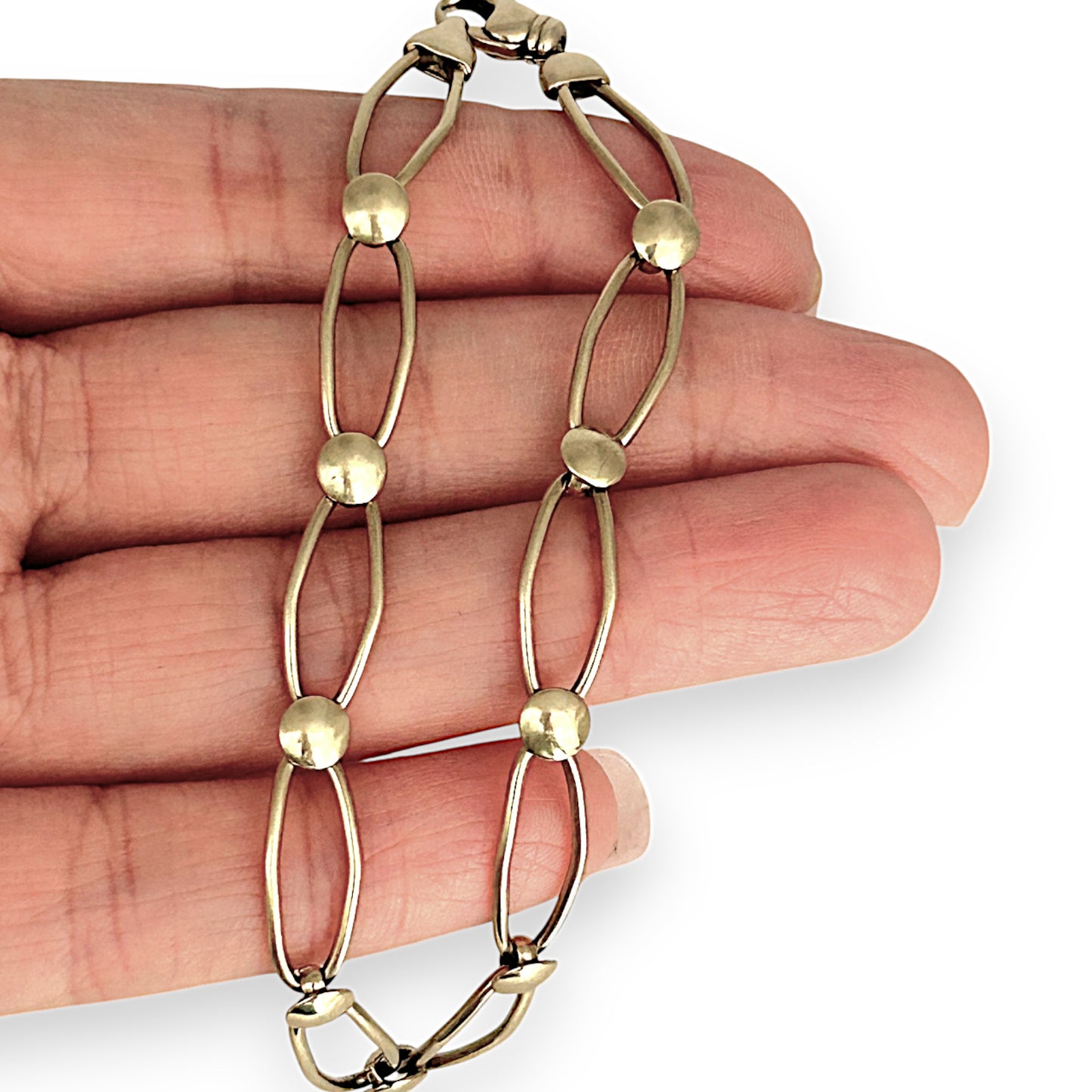 GOLD DEAL | 9ct (9K) Gold 20cm Signature Marquise Link Bracelet