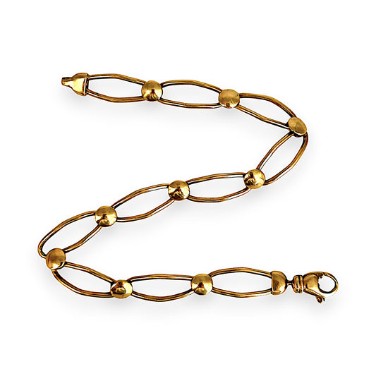 GOLD DEAL | 9ct (9K) Gold 20cm Signature Marquise Link Bracelet