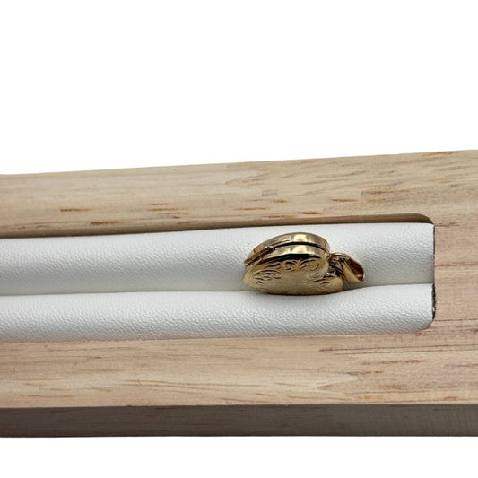 9ct Gold Engraved Heart Locket Pendant