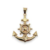 NZGD | 18ct Gold Captain's Helm Anchor Pendant 45.3mm