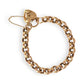GOLD DEAL | 9ct (9K) Gold Refurbished Vintage Belcher 18cm Bracelet with Heart Padlock