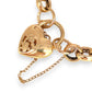 GOLD DEAL | 9ct (9K) Gold Refurbished Vintage Belcher 18cm Bracelet with Heart Padlock
