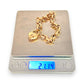 GOLD DEAL | 9ct (9K) Gold Refurbished Vintage Belcher 18cm Bracelet with Heart Padlock