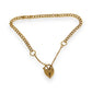 GOLD DEAL | 9ct (9K) Refurbished Soft Curb Link Bracelet with Heart Padlock Length 18cm
