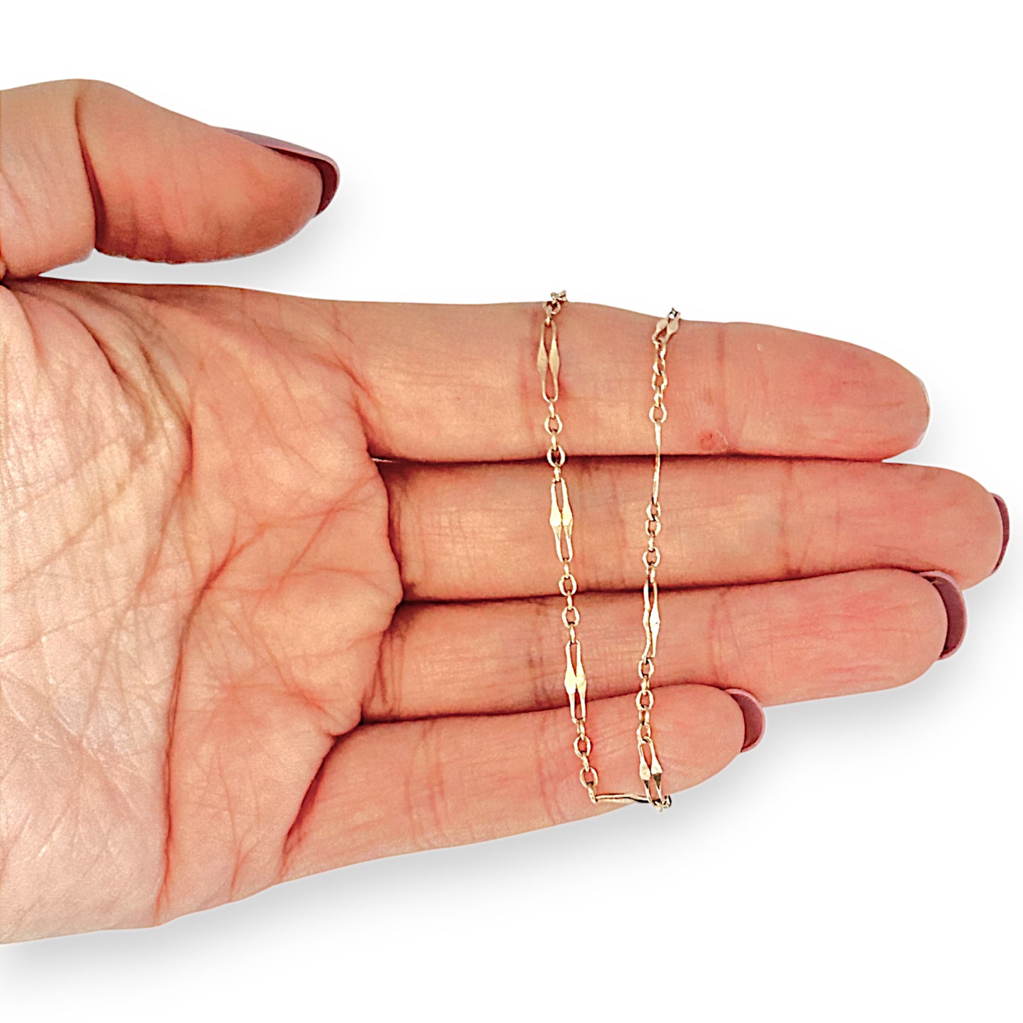 GOLD DEAL | FLASH SALE 9ct Gold Handmade Figaro Link Bracelet High Length 27cm