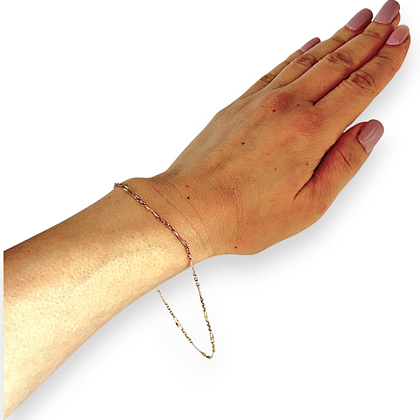 GOLD DEAL | FLASH SALE 9ct Gold Handmade Figaro Link Bracelet High Length 27cm