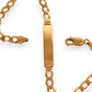 GOLD DEAL | 9ct (9K)  Gold Refurbished ID Flat Curb Bracelet Length 20cm