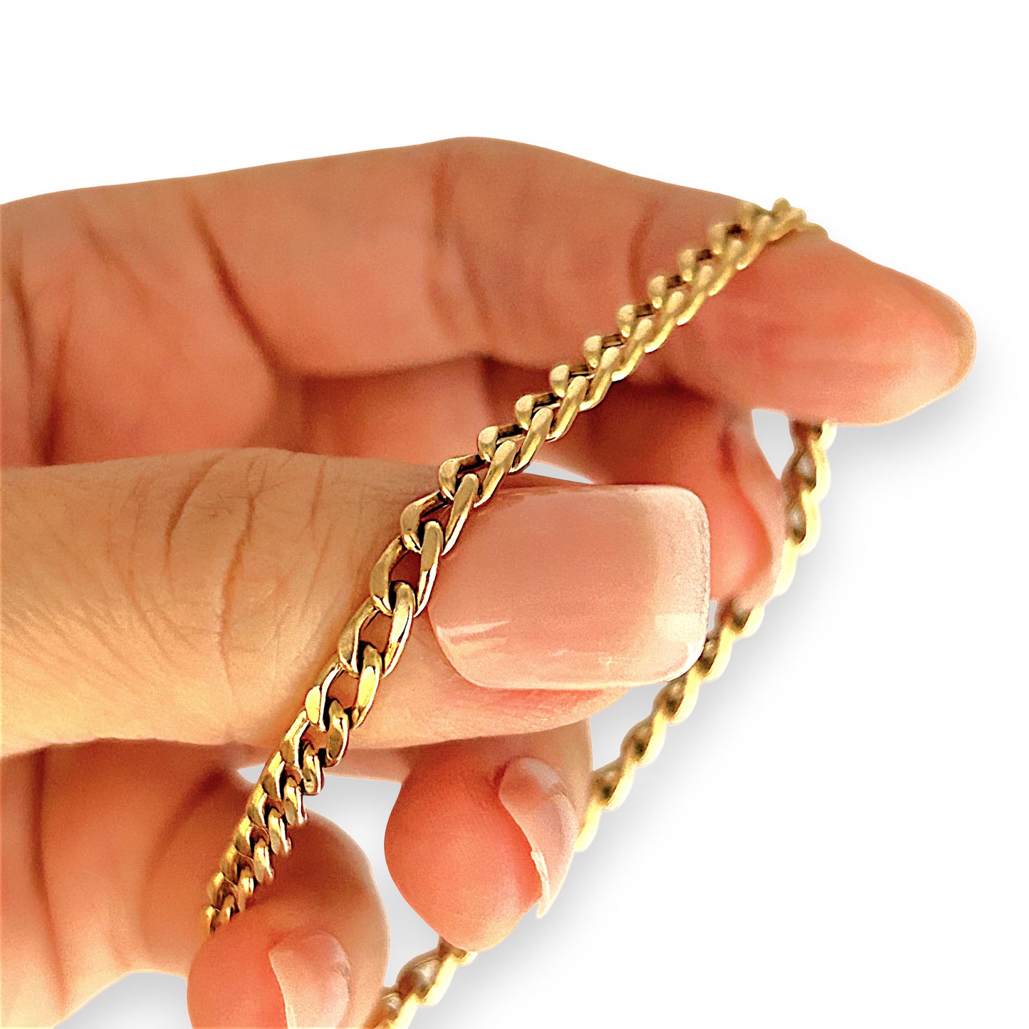 GOLD DEAL | 9ct (9K) Gold Soft Rounded Curb Link Bracelet 18.5cm