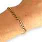 GOLD DEAL | FLASH SALE 9ct (9K) NZ Gold Refurbished Flat Curb Link Bracelet 19cm, 4.4mm wide