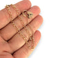 GOLD DEAL | 9ct (9K) Gold 1x1 Figaro Link Bracelet with Heart Padlock Length 20cm