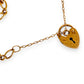 GOLD DEAL | 9ct (9K) Gold 1x1 Figaro Link Bracelet with Heart Padlock Length 20cm