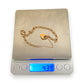 GOLD DEAL | 9ct (9K) Gold 1x1 Figaro Link Bracelet with Heart Padlock Length 20cm