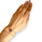 9ct Gold Blue Stone Cord Necklace. R # 1018