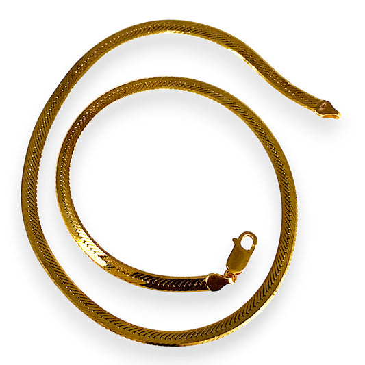 GOLD DEAL | 9ct Gold Snake Herringbone Chain Length 41cm