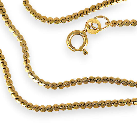 GOLD DEAL | FLASH SALE 9ct (9K) Gold Silken Snake 47cm Chain NZ
