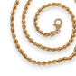 9ct Gold Rope Chain Length 50cm. R # 1031