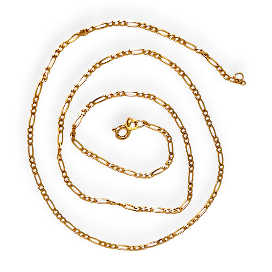 GOLD DEAL | 9ct (9K) Gold Sleek 3 - 1 Figaro 48cm Chain Refurbished