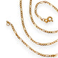 GOLD DEAL | 9ct (9K) Gold Sleek 3 - 1 Figaro 48cm Chain Refurbished