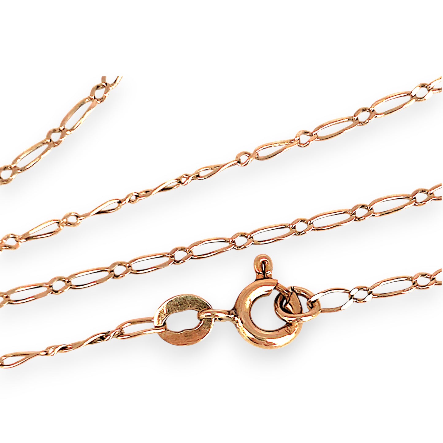 GOLD DEAL | 9ct (9K) Gold Slimline 1 - 1 Figaro 43cm Chain