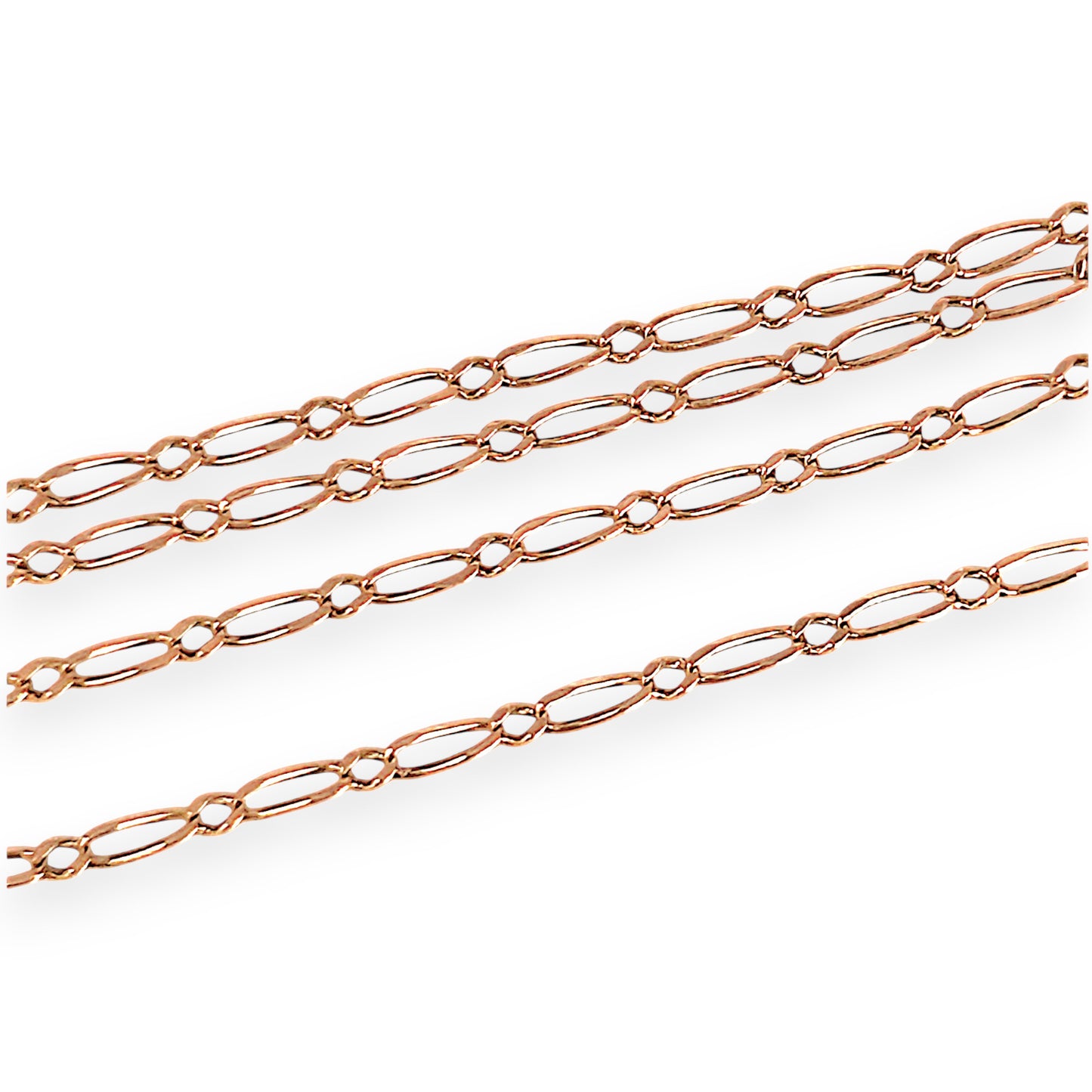 GOLD DEAL | 9ct (9K) Gold Slimline 1 - 1 Figaro 43cm Chain