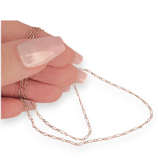GOLD DEAL | 9ct (9K) Gold Slimline 1 - 1 Figaro 43cm Chain