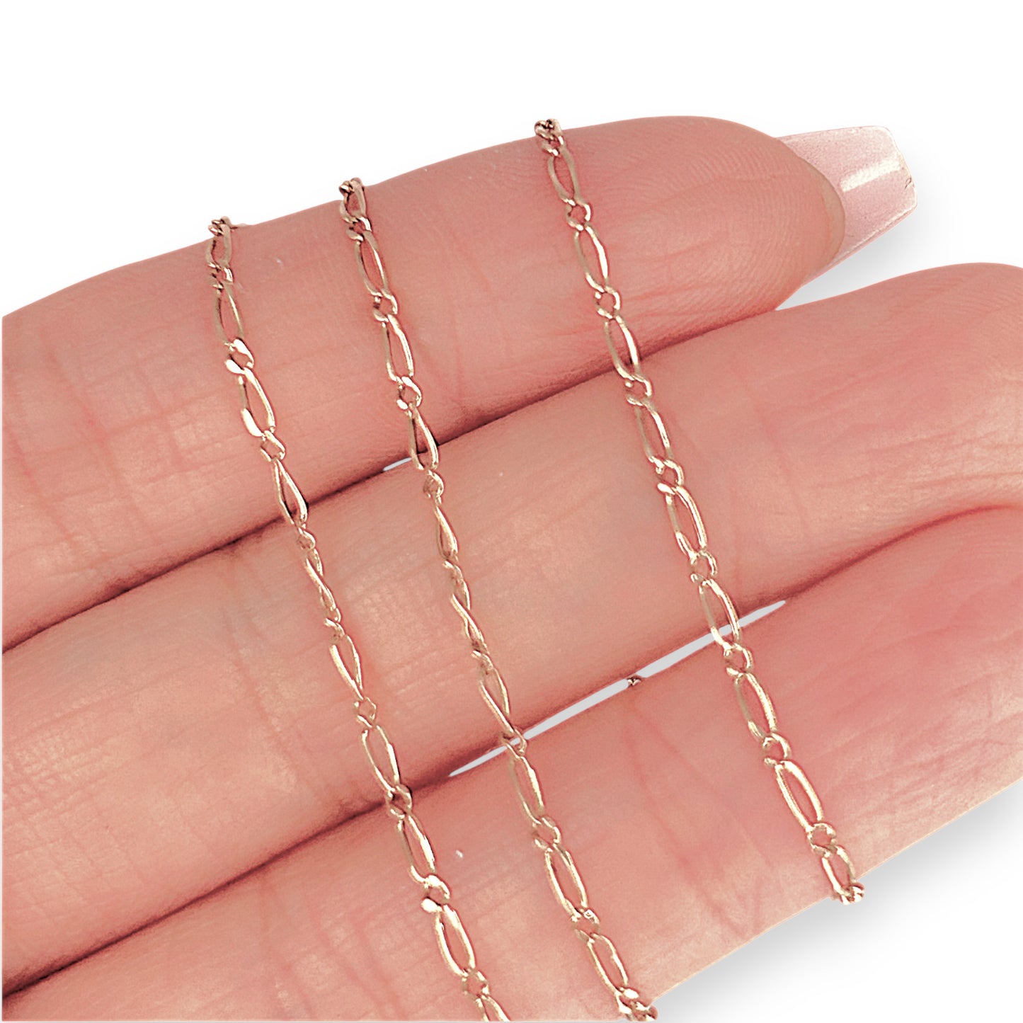 GOLD DEAL | 9ct (9K) Gold Slimline 1 - 1 Figaro 43cm Chain
