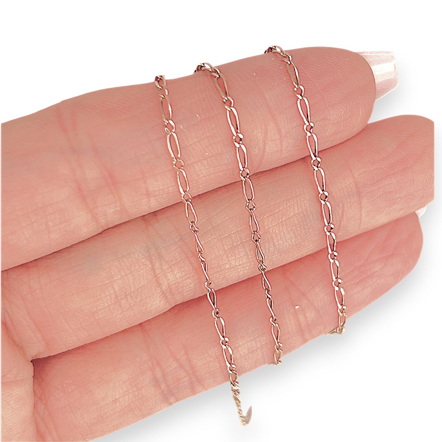 GOLD DEAL | 9ct (9K) Gold Slimline 1 - 1 Figaro 43cm Chain