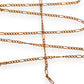 GOLD DEAL | 9ct (9K) Gold Graceful 5 - 1 Figaro 51cm Chain Refurbished
