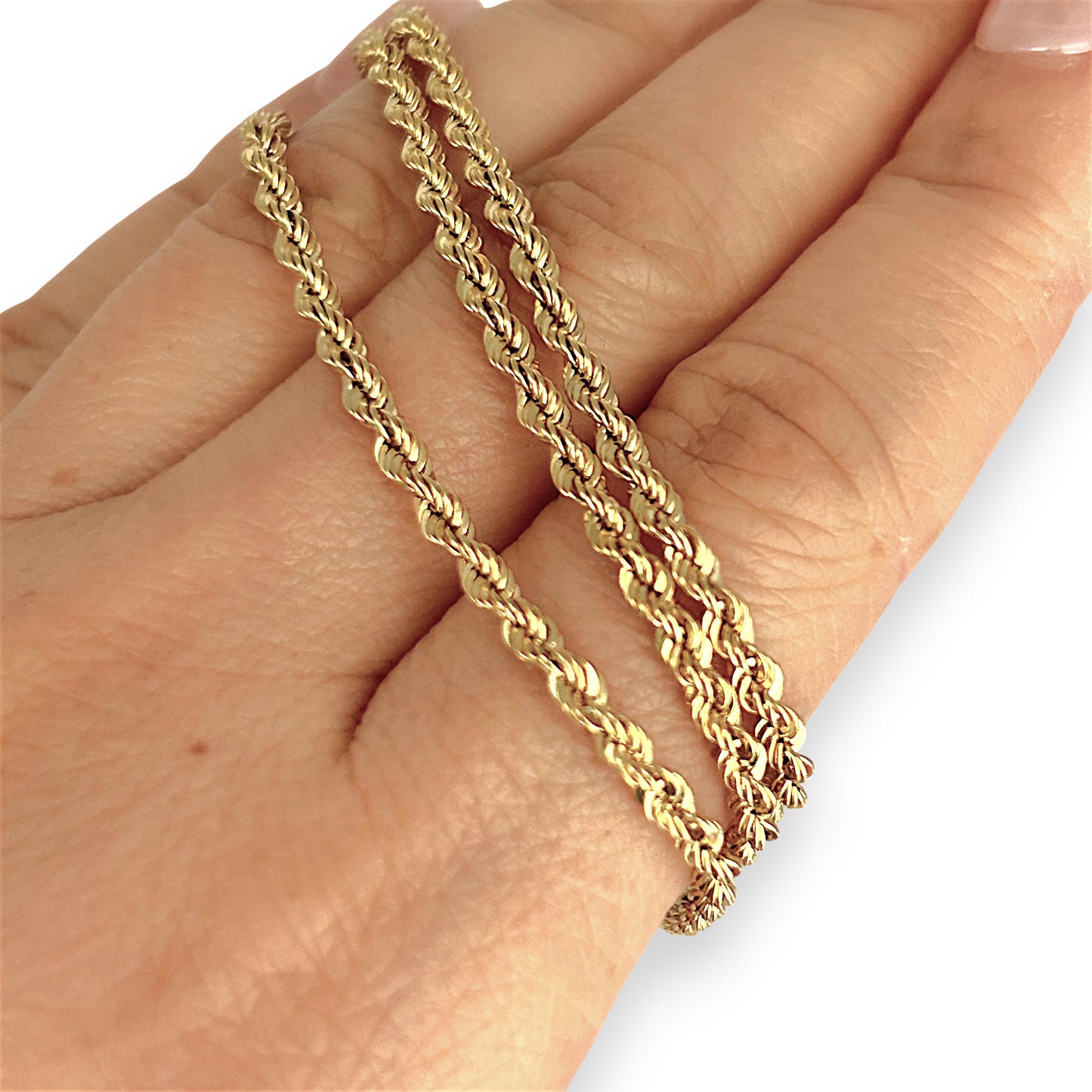 GOLD DEAL | 9ct (9K) Gold Novel Twisted Rope 49cm Chain