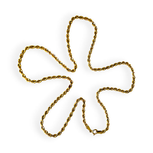 GOLD DEAL | 9ct (9K) Gold Novel Twisted Rope 49cm Chain