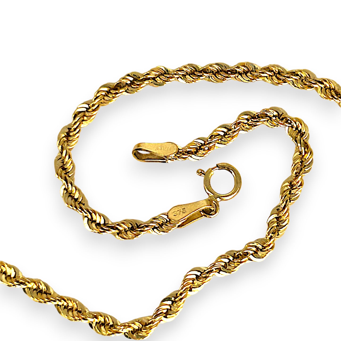 GOLD DEAL | 9ct (9K) Gold Novel Twisted Rope 49cm Chain