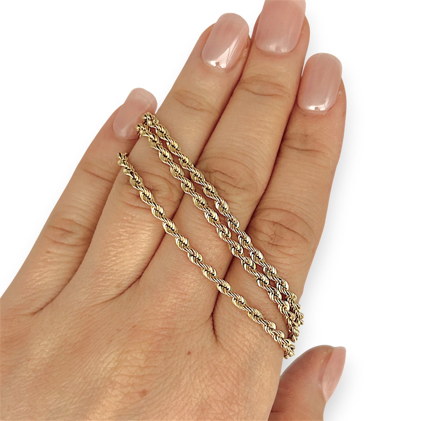 GOLD DEAL | 9ct (9K) Gold Novel Twisted Rope 49cm Chain